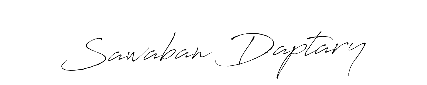 See photos of Sawaban Daptary official signature by Spectra . Check more albums & portfolios. Read reviews & check more about Antro_Vectra font. Sawaban Daptary signature style 6 images and pictures png