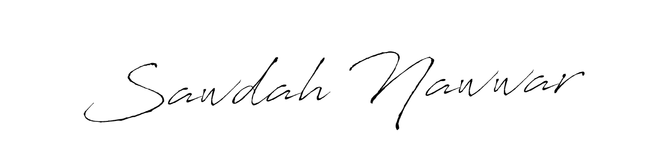 Also we have Sawdah Nawwar name is the best signature style. Create professional handwritten signature collection using Antro_Vectra autograph style. Sawdah Nawwar signature style 6 images and pictures png