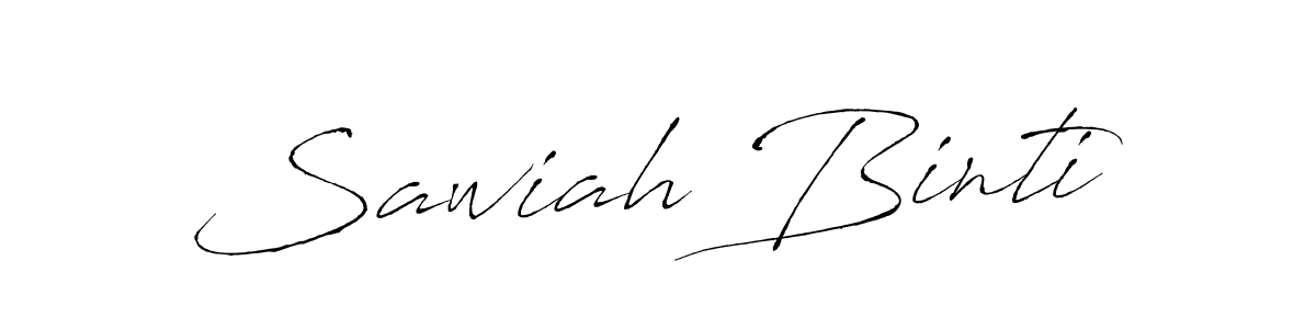 Also we have Sawiah Binti name is the best signature style. Create professional handwritten signature collection using Antro_Vectra autograph style. Sawiah Binti signature style 6 images and pictures png