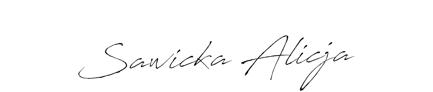 Sawicka Alicja stylish signature style. Best Handwritten Sign (Antro_Vectra) for my name. Handwritten Signature Collection Ideas for my name Sawicka Alicja. Sawicka Alicja signature style 6 images and pictures png