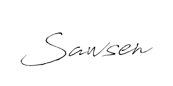 Design your own signature with our free online signature maker. With this signature software, you can create a handwritten (Antro_Vectra) signature for name Sawsen. Sawsen signature style 6 images and pictures png