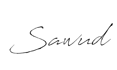 How to make Sawud name signature. Use Antro_Vectra style for creating short signs online. This is the latest handwritten sign. Sawud signature style 6 images and pictures png