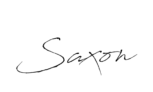 Make a beautiful signature design for name Saxon. With this signature (Antro_Vectra) style, you can create a handwritten signature for free. Saxon signature style 6 images and pictures png