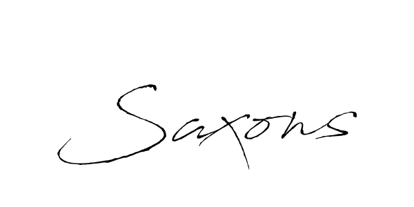 Design your own signature with our free online signature maker. With this signature software, you can create a handwritten (Antro_Vectra) signature for name Saxons. Saxons signature style 6 images and pictures png