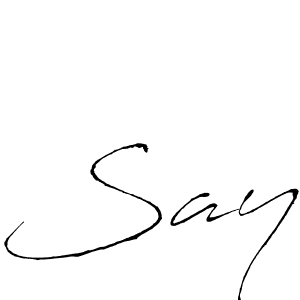 How to make Say signature? Antro_Vectra is a professional autograph style. Create handwritten signature for Say name. Say signature style 6 images and pictures png