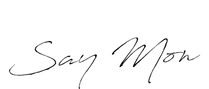 How to make Say Mon signature? Antro_Vectra is a professional autograph style. Create handwritten signature for Say Mon name. Say Mon signature style 6 images and pictures png