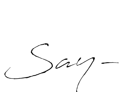 Say- stylish signature style. Best Handwritten Sign (Antro_Vectra) for my name. Handwritten Signature Collection Ideas for my name Say-. Say- signature style 6 images and pictures png