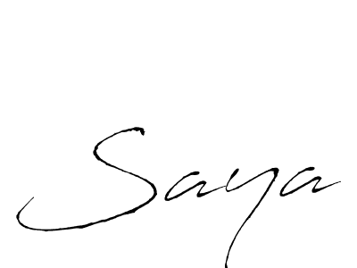 Design your own signature with our free online signature maker. With this signature software, you can create a handwritten (Antro_Vectra) signature for name Saya. Saya signature style 6 images and pictures png