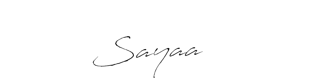 Make a beautiful signature design for name Sayaa ❤️. With this signature (Antro_Vectra) style, you can create a handwritten signature for free. Sayaa ❤️ signature style 6 images and pictures png