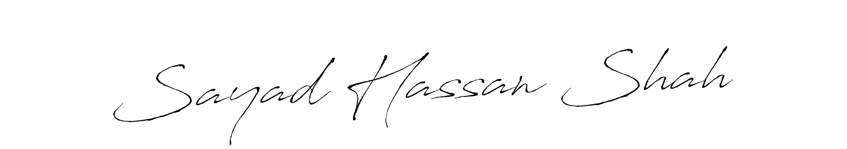 How to make Sayad Hassan Shah signature? Antro_Vectra is a professional autograph style. Create handwritten signature for Sayad Hassan Shah name. Sayad Hassan Shah signature style 6 images and pictures png