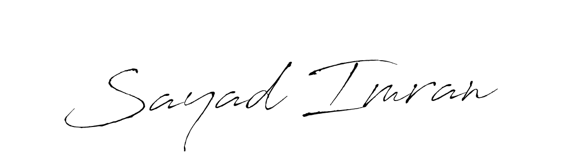 The best way (Antro_Vectra) to make a short signature is to pick only two or three words in your name. The name Sayad Imran include a total of six letters. For converting this name. Sayad Imran signature style 6 images and pictures png