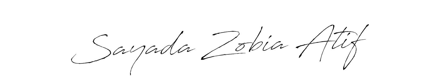 Make a short Sayada Zobia Atif signature style. Manage your documents anywhere anytime using Antro_Vectra. Create and add eSignatures, submit forms, share and send files easily. Sayada Zobia Atif signature style 6 images and pictures png