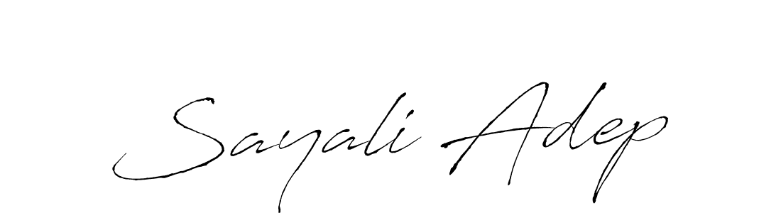 Also we have Sayali Adep name is the best signature style. Create professional handwritten signature collection using Antro_Vectra autograph style. Sayali Adep signature style 6 images and pictures png