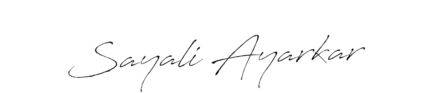 Make a beautiful signature design for name Sayali Ayarkar. With this signature (Antro_Vectra) style, you can create a handwritten signature for free. Sayali Ayarkar signature style 6 images and pictures png