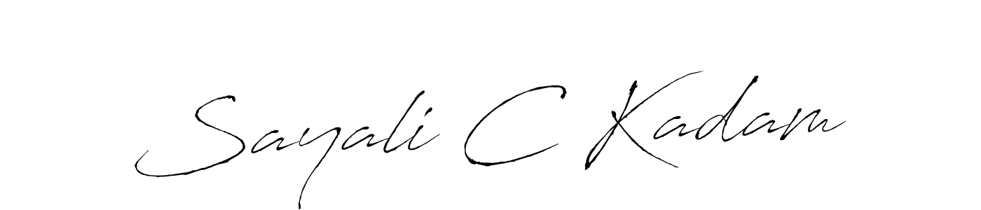 How to make Sayali C Kadam signature? Antro_Vectra is a professional autograph style. Create handwritten signature for Sayali C Kadam name. Sayali C Kadam signature style 6 images and pictures png