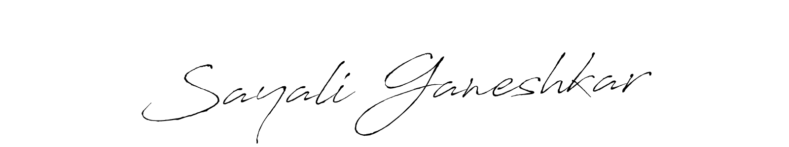 How to make Sayali Ganeshkar name signature. Use Antro_Vectra style for creating short signs online. This is the latest handwritten sign. Sayali Ganeshkar signature style 6 images and pictures png