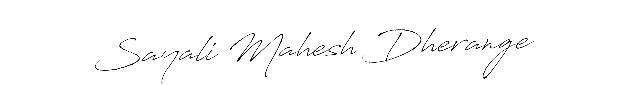 Make a beautiful signature design for name Sayali Mahesh Dherange. With this signature (Antro_Vectra) style, you can create a handwritten signature for free. Sayali Mahesh Dherange signature style 6 images and pictures png