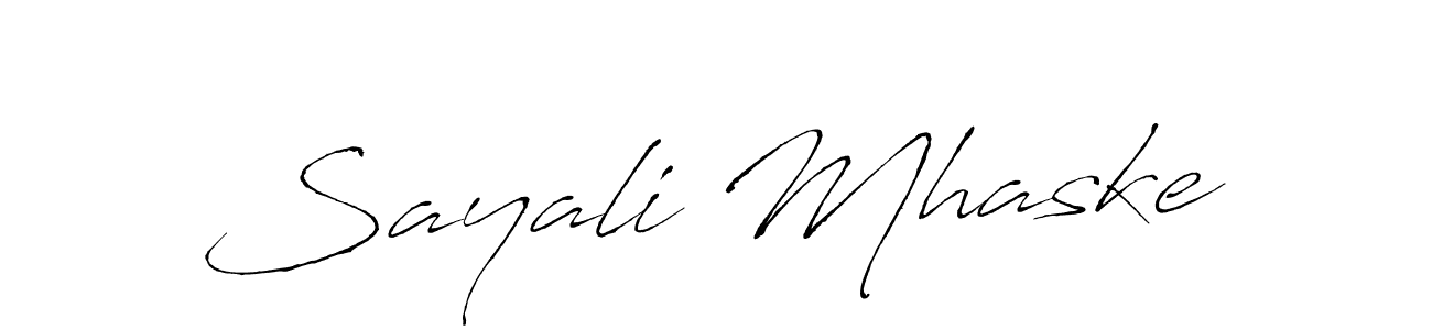 Sayali Mhaske stylish signature style. Best Handwritten Sign (Antro_Vectra) for my name. Handwritten Signature Collection Ideas for my name Sayali Mhaske. Sayali Mhaske signature style 6 images and pictures png