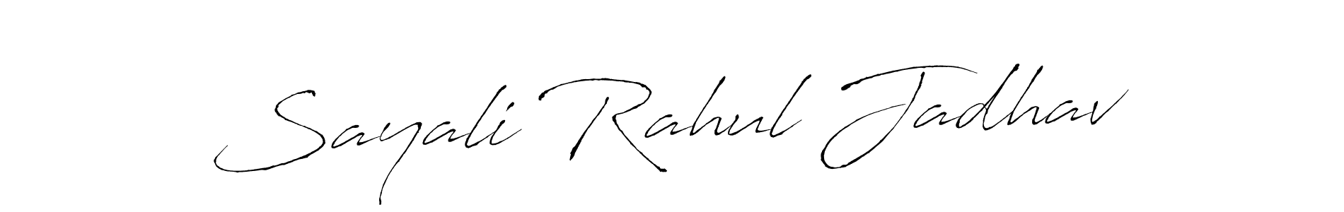 Design your own signature with our free online signature maker. With this signature software, you can create a handwritten (Antro_Vectra) signature for name Sayali Rahul Jadhav. Sayali Rahul Jadhav signature style 6 images and pictures png