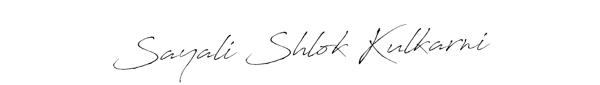 Sayali Shlok Kulkarni stylish signature style. Best Handwritten Sign (Antro_Vectra) for my name. Handwritten Signature Collection Ideas for my name Sayali Shlok Kulkarni. Sayali Shlok Kulkarni signature style 6 images and pictures png