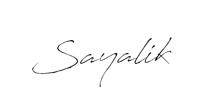 Use a signature maker to create a handwritten signature online. With this signature software, you can design (Antro_Vectra) your own signature for name Sayalik. Sayalik signature style 6 images and pictures png