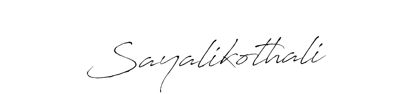 How to make Sayalikothali name signature. Use Antro_Vectra style for creating short signs online. This is the latest handwritten sign. Sayalikothali signature style 6 images and pictures png