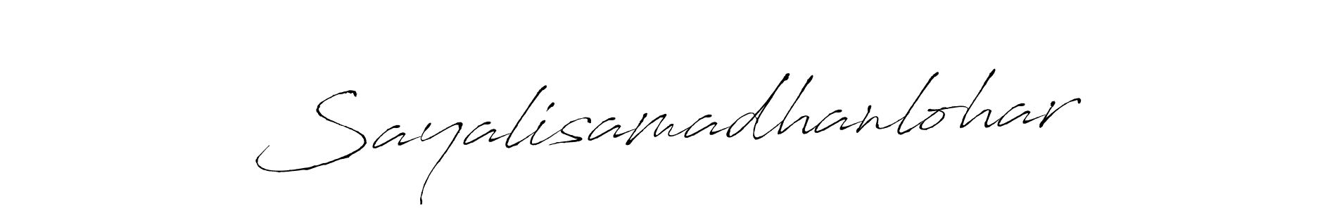 Also we have Sayalisamadhanlohar name is the best signature style. Create professional handwritten signature collection using Antro_Vectra autograph style. Sayalisamadhanlohar signature style 6 images and pictures png