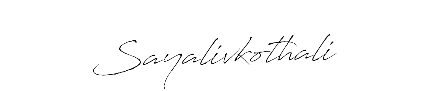 Use a signature maker to create a handwritten signature online. With this signature software, you can design (Antro_Vectra) your own signature for name Sayalivkothali. Sayalivkothali signature style 6 images and pictures png