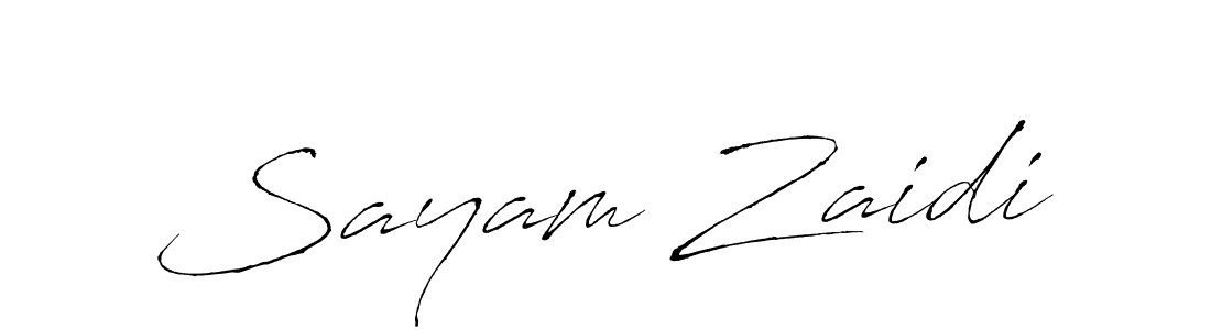 Use a signature maker to create a handwritten signature online. With this signature software, you can design (Antro_Vectra) your own signature for name Sayam Zaidi. Sayam Zaidi signature style 6 images and pictures png