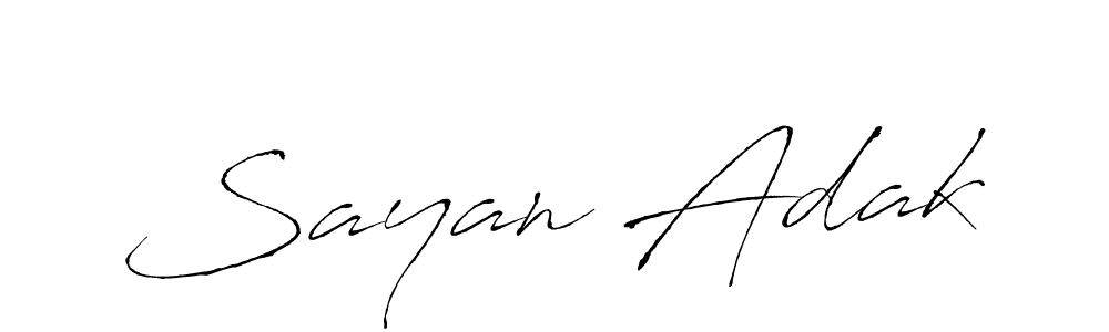 How to make Sayan Adak name signature. Use Antro_Vectra style for creating short signs online. This is the latest handwritten sign. Sayan Adak signature style 6 images and pictures png
