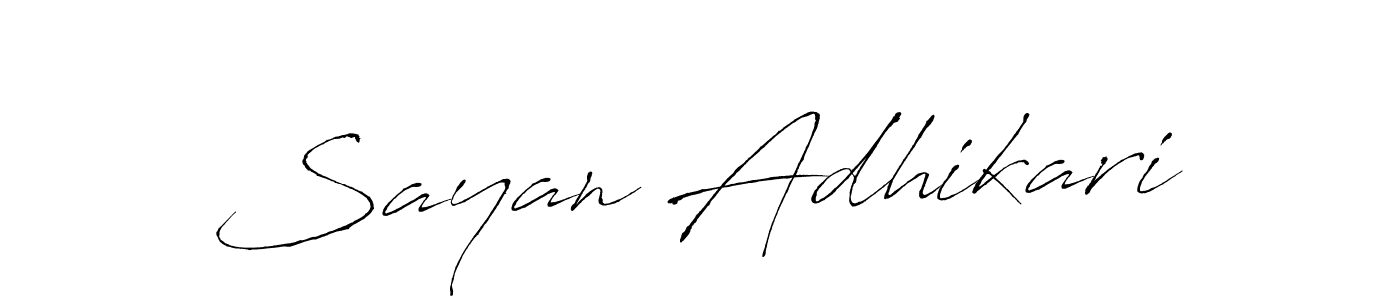 Sayan Adhikari stylish signature style. Best Handwritten Sign (Antro_Vectra) for my name. Handwritten Signature Collection Ideas for my name Sayan Adhikari. Sayan Adhikari signature style 6 images and pictures png