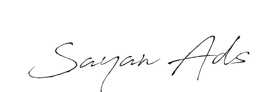 Create a beautiful signature design for name Sayan Ads. With this signature (Antro_Vectra) fonts, you can make a handwritten signature for free. Sayan Ads signature style 6 images and pictures png