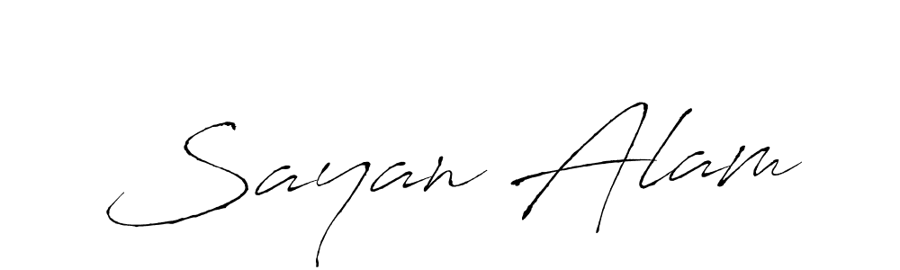Make a beautiful signature design for name Sayan Alam. With this signature (Antro_Vectra) style, you can create a handwritten signature for free. Sayan Alam signature style 6 images and pictures png