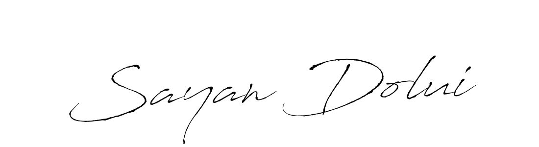 Sayan Dolui stylish signature style. Best Handwritten Sign (Antro_Vectra) for my name. Handwritten Signature Collection Ideas for my name Sayan Dolui. Sayan Dolui signature style 6 images and pictures png