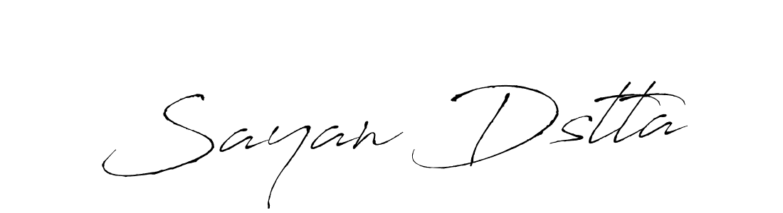 How to make Sayan Dstta signature? Antro_Vectra is a professional autograph style. Create handwritten signature for Sayan Dstta name. Sayan Dstta signature style 6 images and pictures png