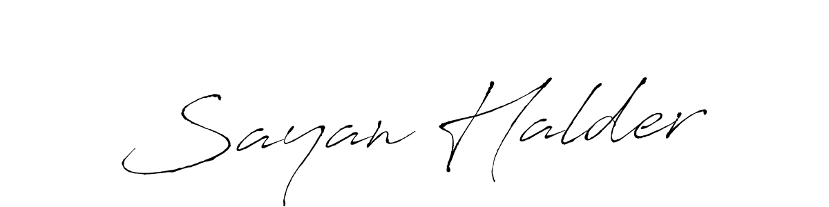 Make a beautiful signature design for name Sayan Halder. With this signature (Antro_Vectra) style, you can create a handwritten signature for free. Sayan Halder signature style 6 images and pictures png