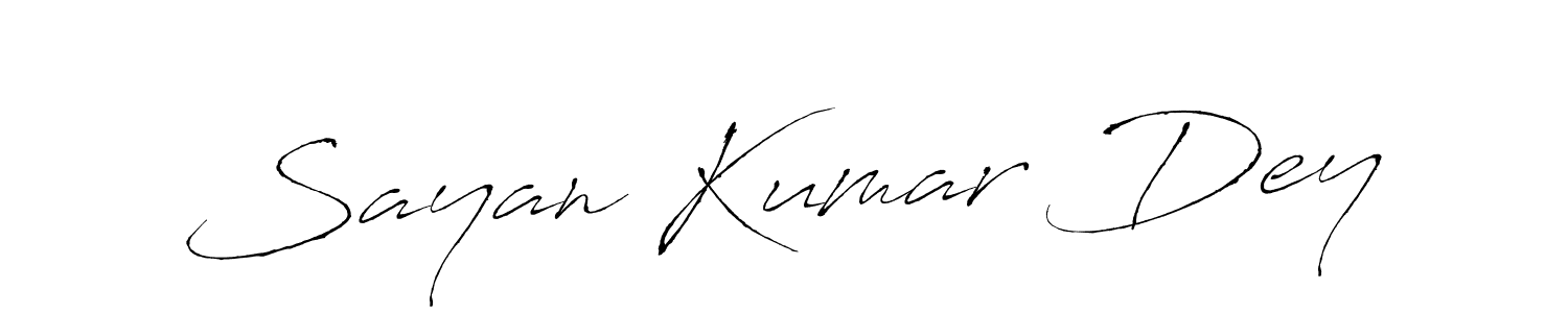 Make a beautiful signature design for name Sayan Kumar Dey. With this signature (Antro_Vectra) style, you can create a handwritten signature for free. Sayan Kumar Dey signature style 6 images and pictures png