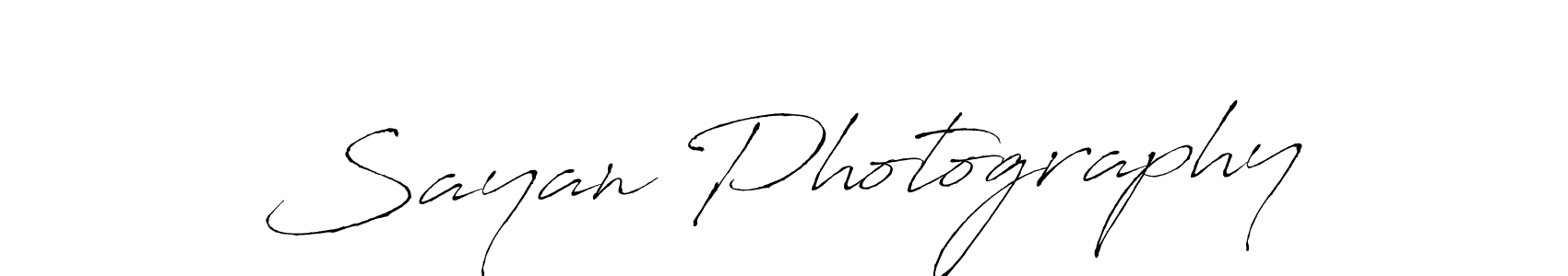 Make a beautiful signature design for name Sayan Photography. With this signature (Antro_Vectra) style, you can create a handwritten signature for free. Sayan Photography signature style 6 images and pictures png