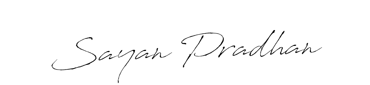 Make a beautiful signature design for name Sayan Pradhan. With this signature (Antro_Vectra) style, you can create a handwritten signature for free. Sayan Pradhan signature style 6 images and pictures png