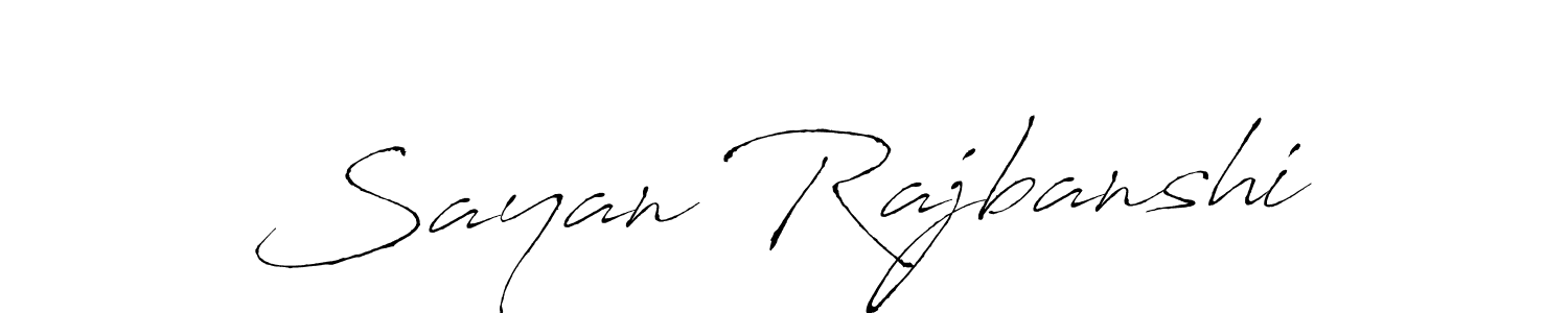 Make a beautiful signature design for name Sayan Rajbanshi. With this signature (Antro_Vectra) style, you can create a handwritten signature for free. Sayan Rajbanshi signature style 6 images and pictures png