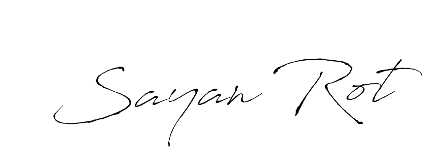 How to make Sayan Rot signature? Antro_Vectra is a professional autograph style. Create handwritten signature for Sayan Rot name. Sayan Rot signature style 6 images and pictures png