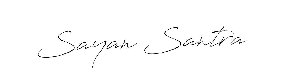 How to make Sayan Santra name signature. Use Antro_Vectra style for creating short signs online. This is the latest handwritten sign. Sayan Santra signature style 6 images and pictures png