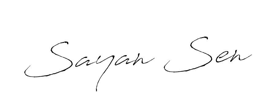 Make a beautiful signature design for name Sayan Sen. With this signature (Antro_Vectra) style, you can create a handwritten signature for free. Sayan Sen signature style 6 images and pictures png