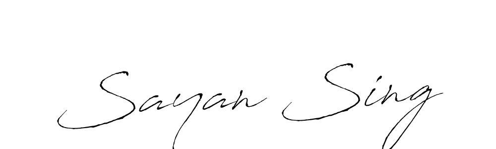 How to make Sayan Sing name signature. Use Antro_Vectra style for creating short signs online. This is the latest handwritten sign. Sayan Sing signature style 6 images and pictures png