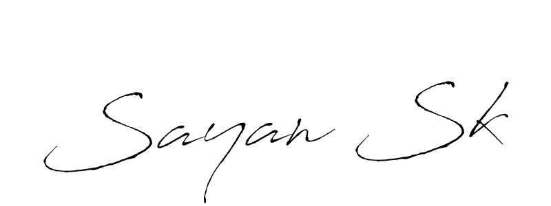 Sayan Sk stylish signature style. Best Handwritten Sign (Antro_Vectra) for my name. Handwritten Signature Collection Ideas for my name Sayan Sk. Sayan Sk signature style 6 images and pictures png