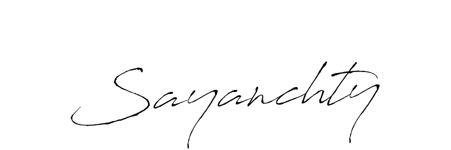 Sayanchty stylish signature style. Best Handwritten Sign (Antro_Vectra) for my name. Handwritten Signature Collection Ideas for my name Sayanchty. Sayanchty signature style 6 images and pictures png