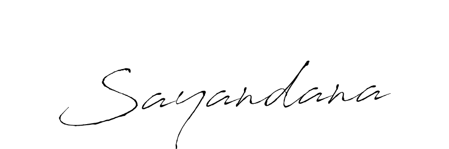 Make a beautiful signature design for name Sayandana. With this signature (Antro_Vectra) style, you can create a handwritten signature for free. Sayandana signature style 6 images and pictures png
