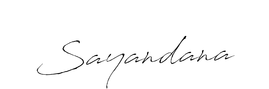 Make a beautiful signature design for name Sayandana. With this signature (Antro_Vectra) style, you can create a handwritten signature for free. Sayandana signature style 6 images and pictures png