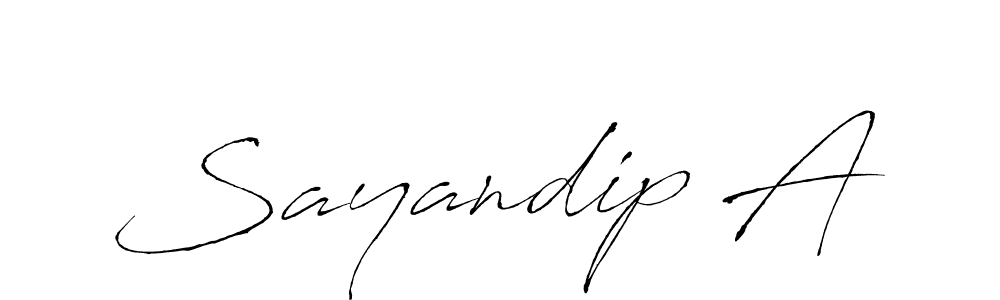Design your own signature with our free online signature maker. With this signature software, you can create a handwritten (Antro_Vectra) signature for name Sayandip A. Sayandip A signature style 6 images and pictures png