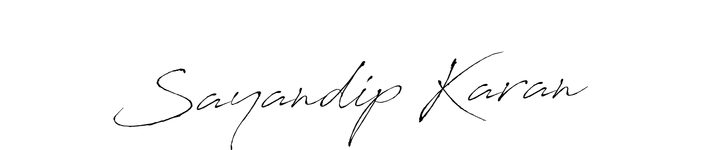 How to make Sayandip Karan signature? Antro_Vectra is a professional autograph style. Create handwritten signature for Sayandip Karan name. Sayandip Karan signature style 6 images and pictures png